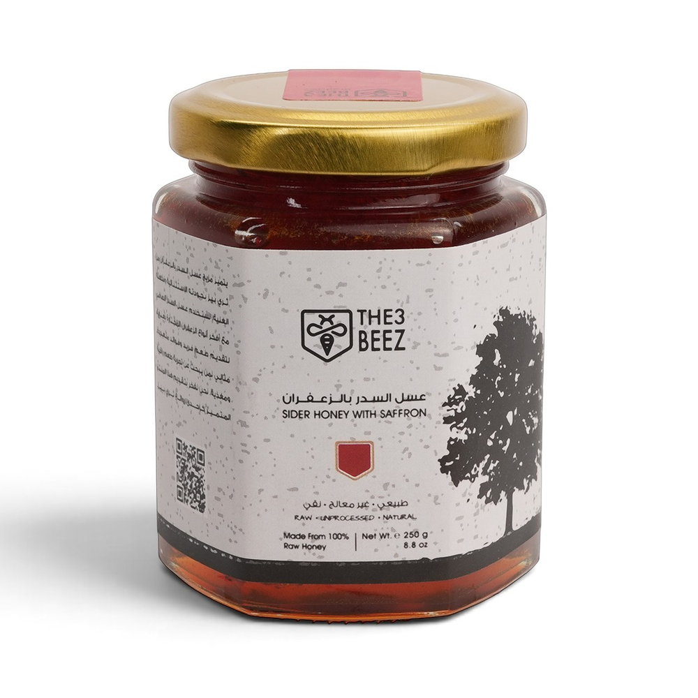 عسل السدر مع الزعفران - 250 غرام - The3Beez