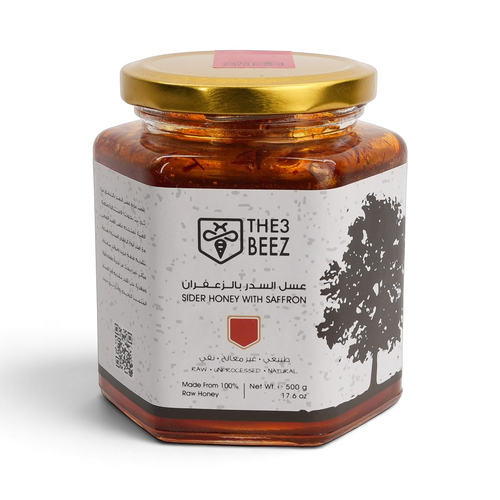 عسل السدر بالزعفران - 500 غرام - The3Beez