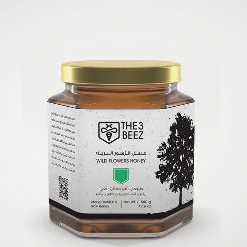 عسل الزهور البرية - 500 غرام - The3Beez
