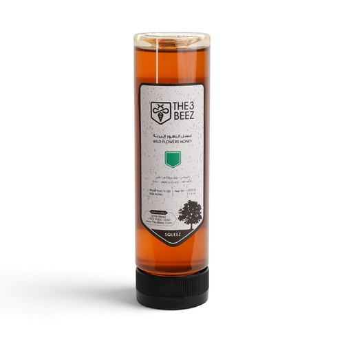 عسل الزهور البرية - 500 غرام - ضغّاط - The3Beez