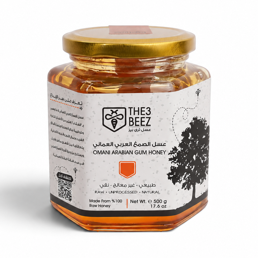 عسل الصمغ العربي العُماني - 500 غرام - The3Beez