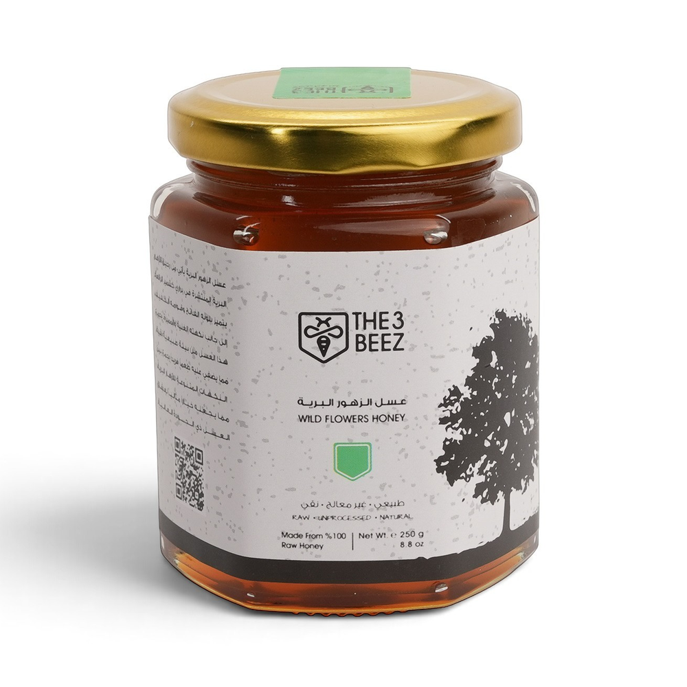 عسل الزهور البرية - 250 غرام - The3Beez